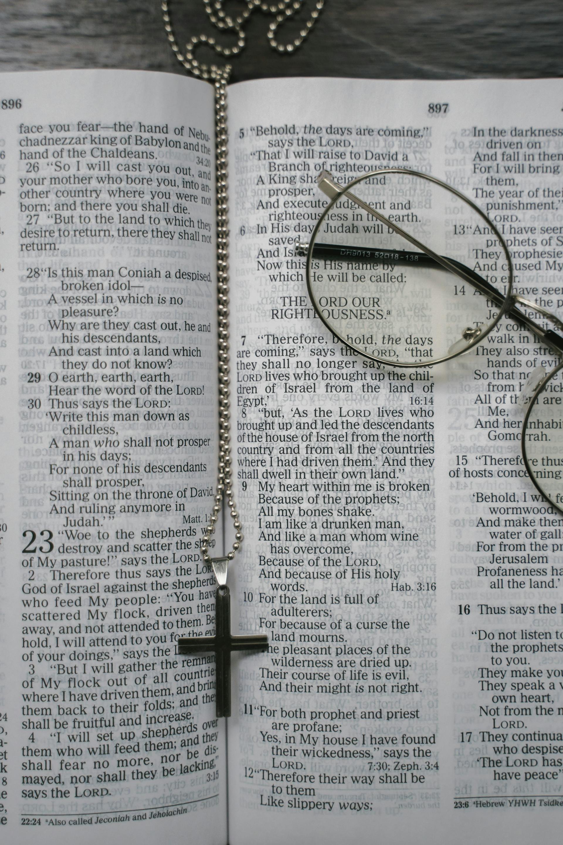 Open Bible pages